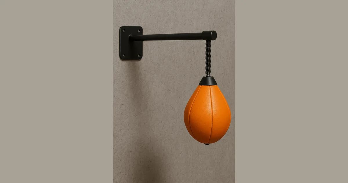 Punching ball mural fixé au mur avec rappel élastique