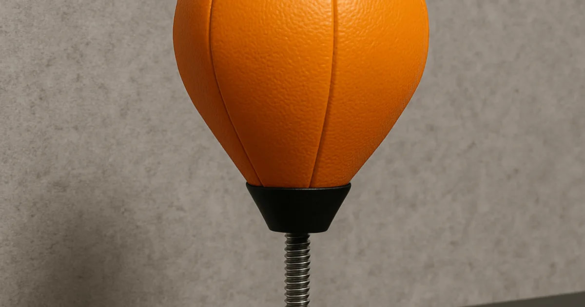 Punching ball de bureau fixé par ventouse sur une table